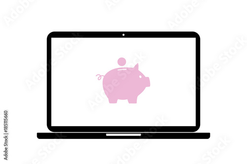 Laptop - Sparschweinchen
