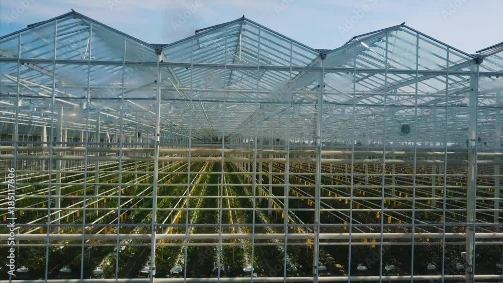 Aerial video of greenhouses Aerial video of greenhouses