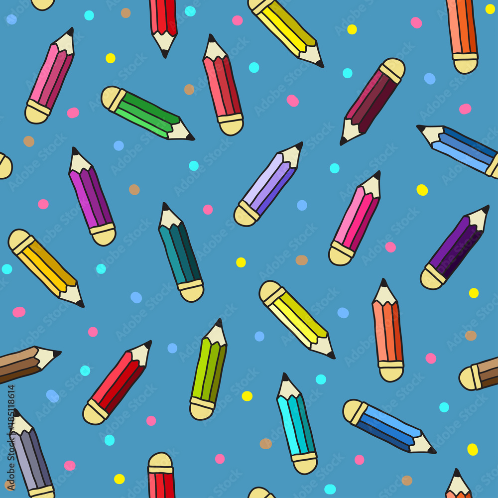 Background with pencils. Can be used for textile, website background, book cover, packaging. Background with pencils. Can be used for textile, website background, book cover, packaging.
