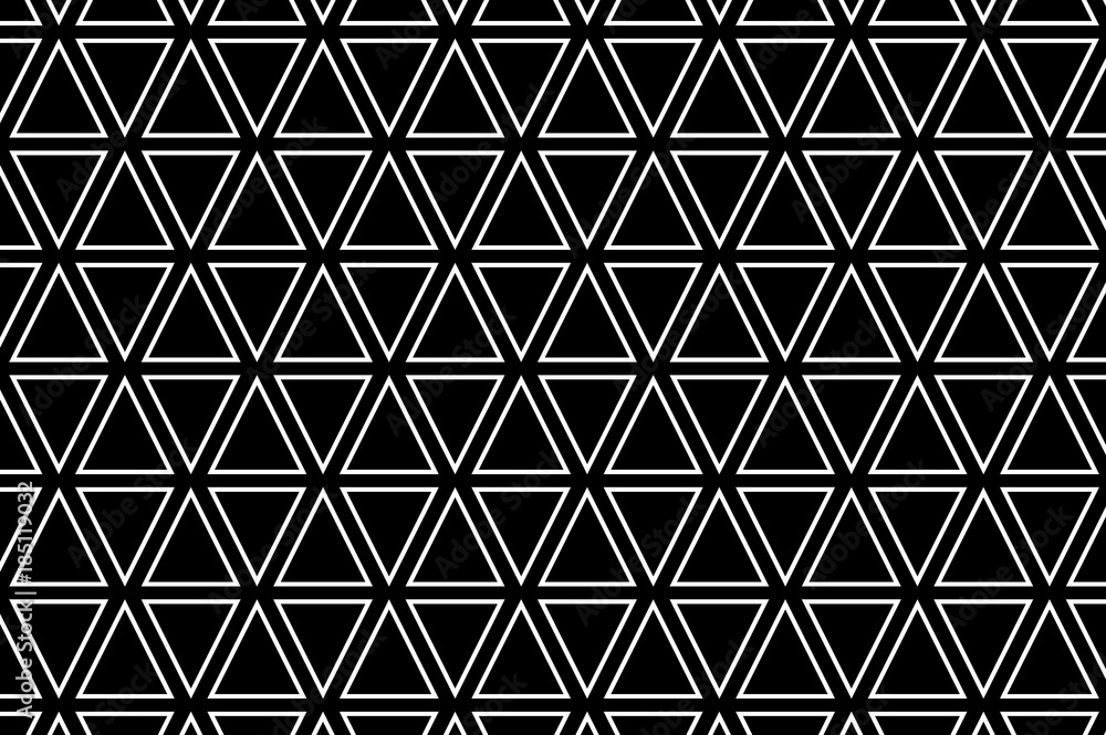 Triangle - black and white vector pattern, Abstract geometric pattern Triangle - black and white vector pattern, Abstract geometric pattern