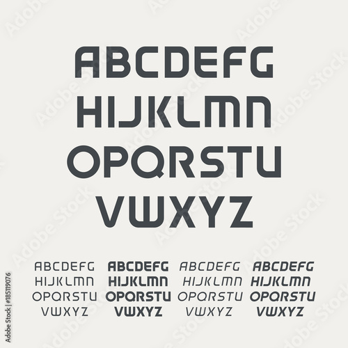 Sport uppercase alphabet. Futuristic technology font. Modern monogram template. Minimalistic vector design typeface. Logo template set. The first letter of the title.