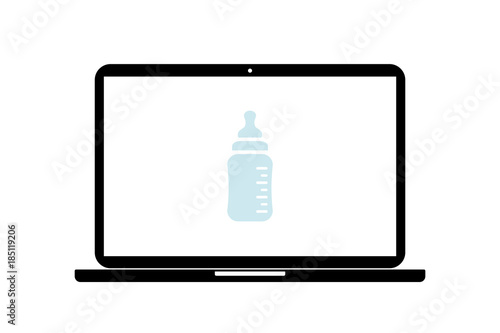 Laptop - Babyflasche
