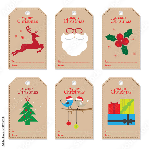 Christmas tags set