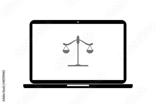 Laptop - Waage - Gesetz