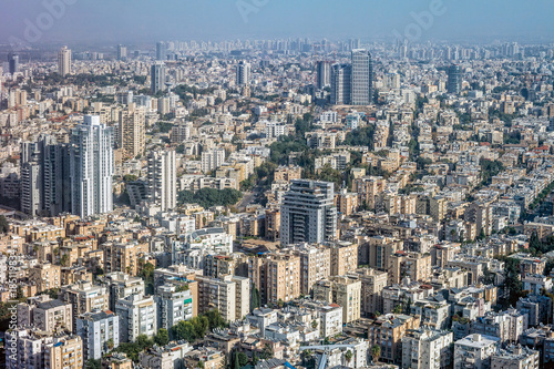 Aerial view of the City of Tel Aviv, Israel © perekotypole
