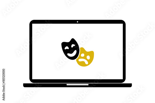 Laptop - Masken - Karneval