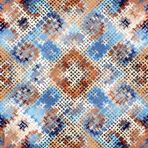Seamless background pattern. Imitation of a texture of rough canvas painted with paint.