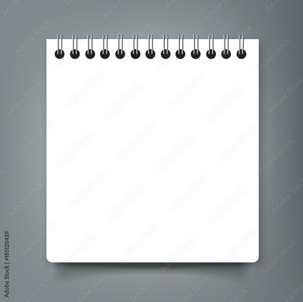 Realistic sheets of paper with spiral and brochure mockup cover template Realistic sheets of paper with spiral and brochure mockup cover template