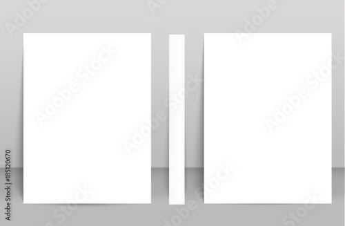 Blank poster bi fold brochure mockup cover template