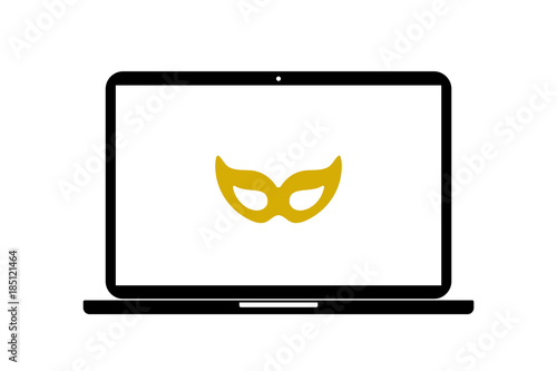Laptop - Maske - Maskerade