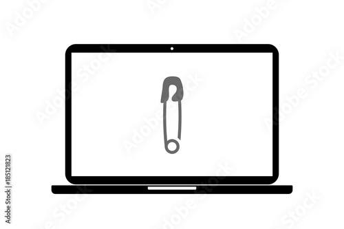 Laptop - Stecknadel