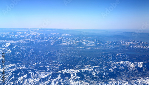 Aerial view over Zagros Mountains, Iran © Samu