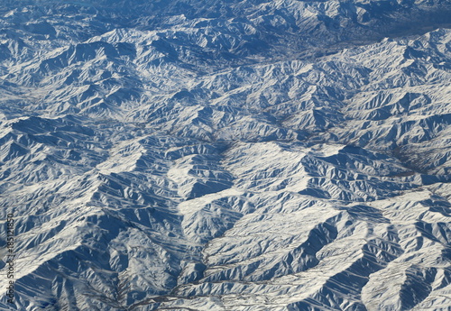Aerial view over Zagros Mountains, Iran