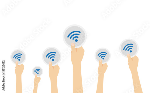 Hände halten Symbol - Wifi