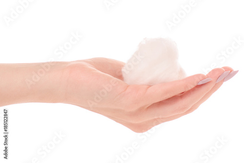 Cotton wool in hand medicine