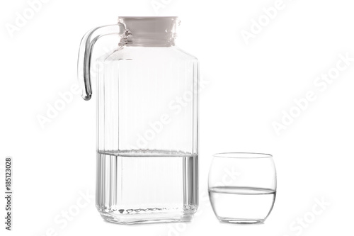 Glass of water carafe