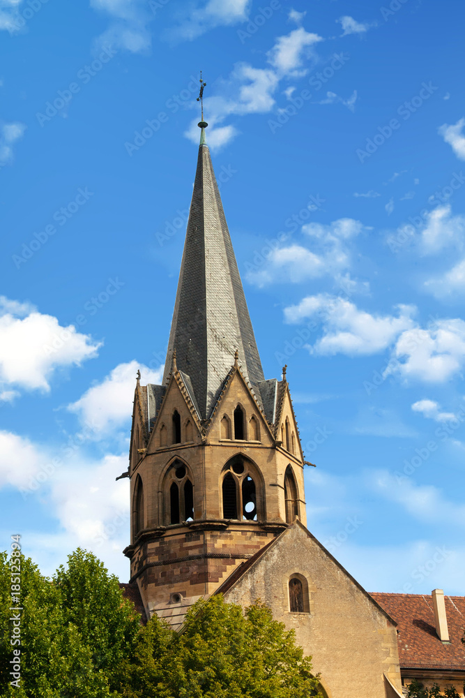 Rouffach. Clocher de l'église ND de l'Assomption, , Alsace, Haut Rhin