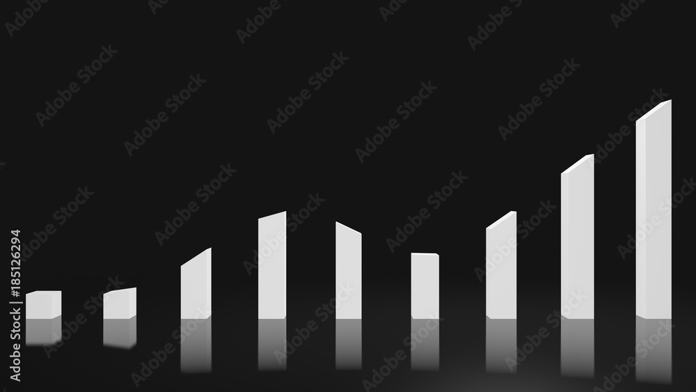 A white sharp rising and falling graph A white sharp rising and falling graph