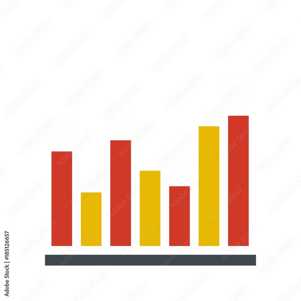 New chart icon. Flat illustration of new chart vector icon isolated on white background New chart icon. Flat illustration of new chart vector icon isolated on white background