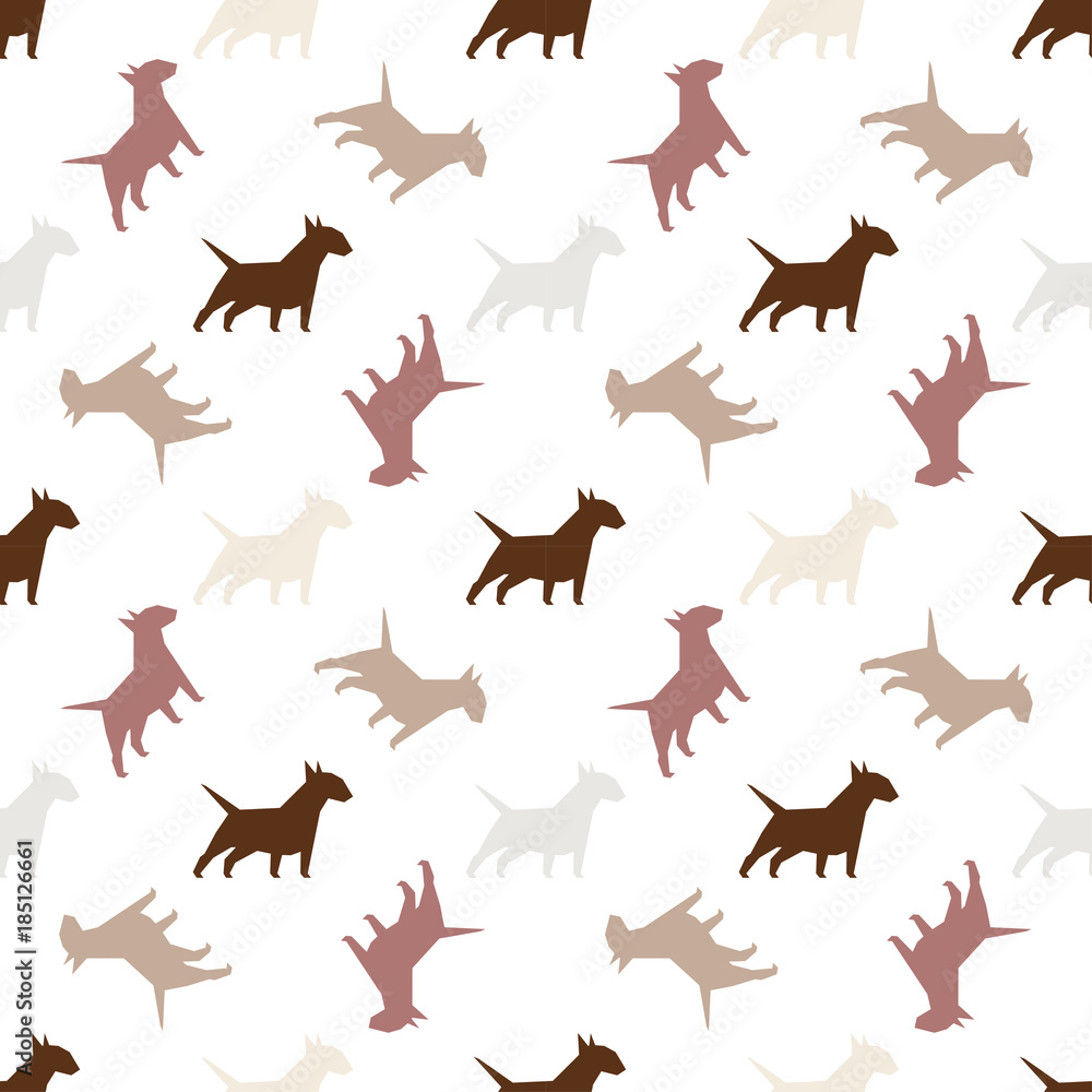 Seamless pattern with dogs. Texture for wallpaper, fills, web page background.