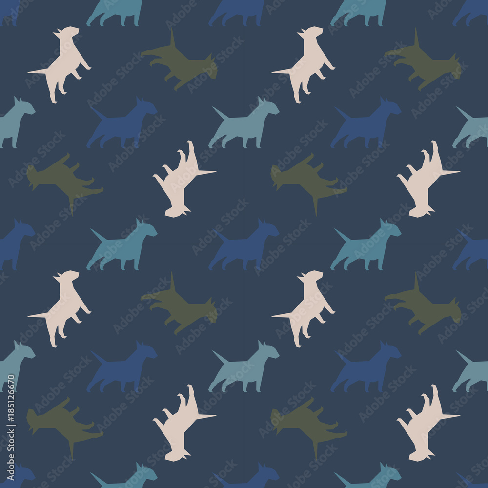 Seamless pattern with dogs. Texture for wallpaper, fills, web page background. Seamless pattern with dogs. Texture for wallpaper, fills, web page background.