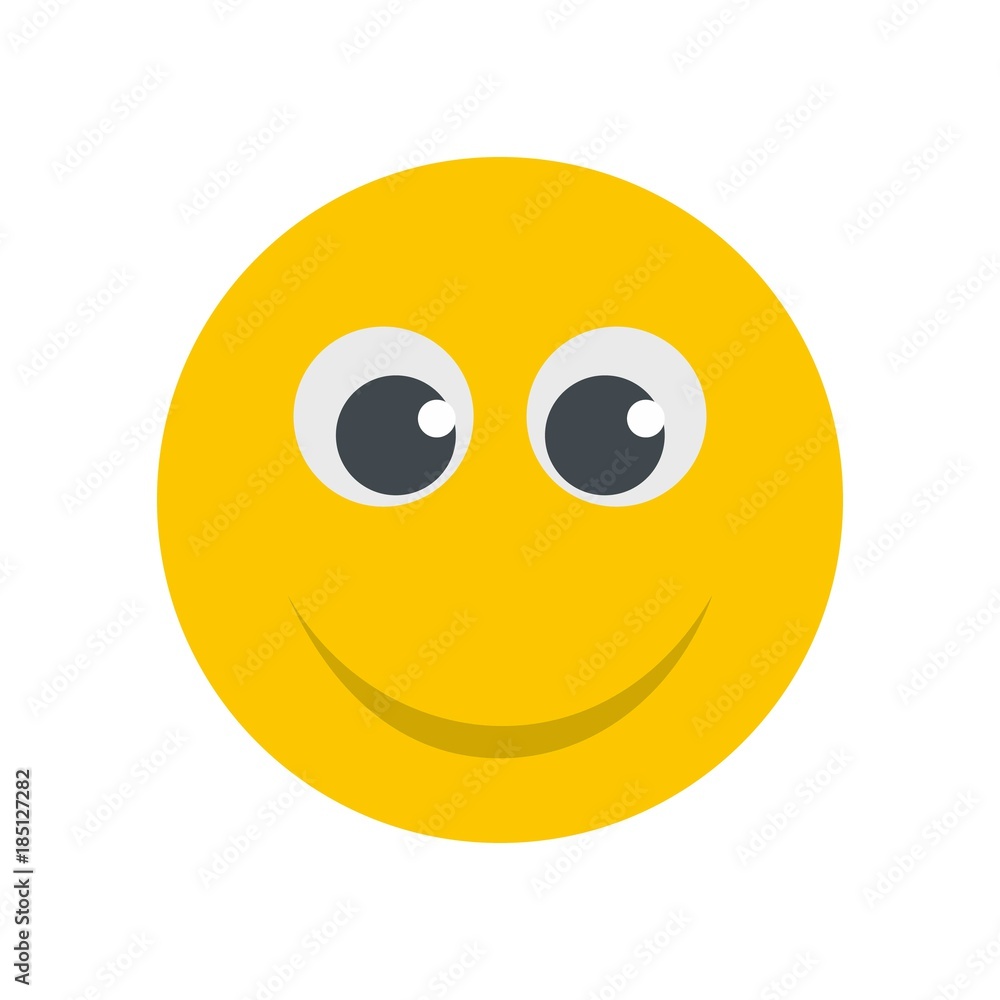 Smile icon. Vector flat illustration of smile icon isolated on white background Smile icon. Vector flat illustration of smile icon isolated on white background