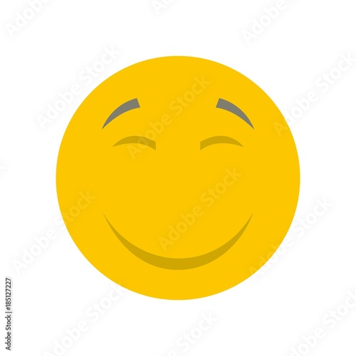 Smile icon. Vector flat illustration of smile icon isolated on white background