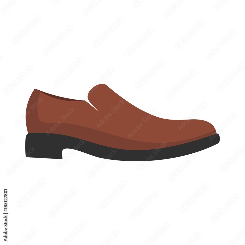 Men shoe icon. Flat illustration of men shoe vector icon isolated on white background Men shoe icon. Flat illustration of men shoe vector icon isolated on white background