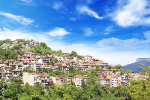 Beautiful view of Tsarevets in the mountains, in Veliko Tirnovo, Bulgaria