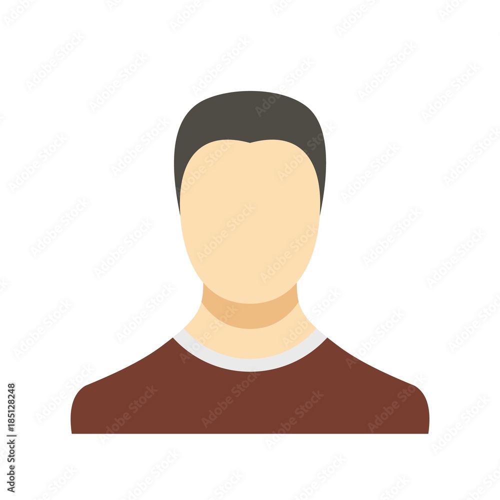 Man avatar icon. Flat illustration of man avatar vector icon isolated on white background Man avatar icon. Flat illustration of man avatar vector icon isolated on white background