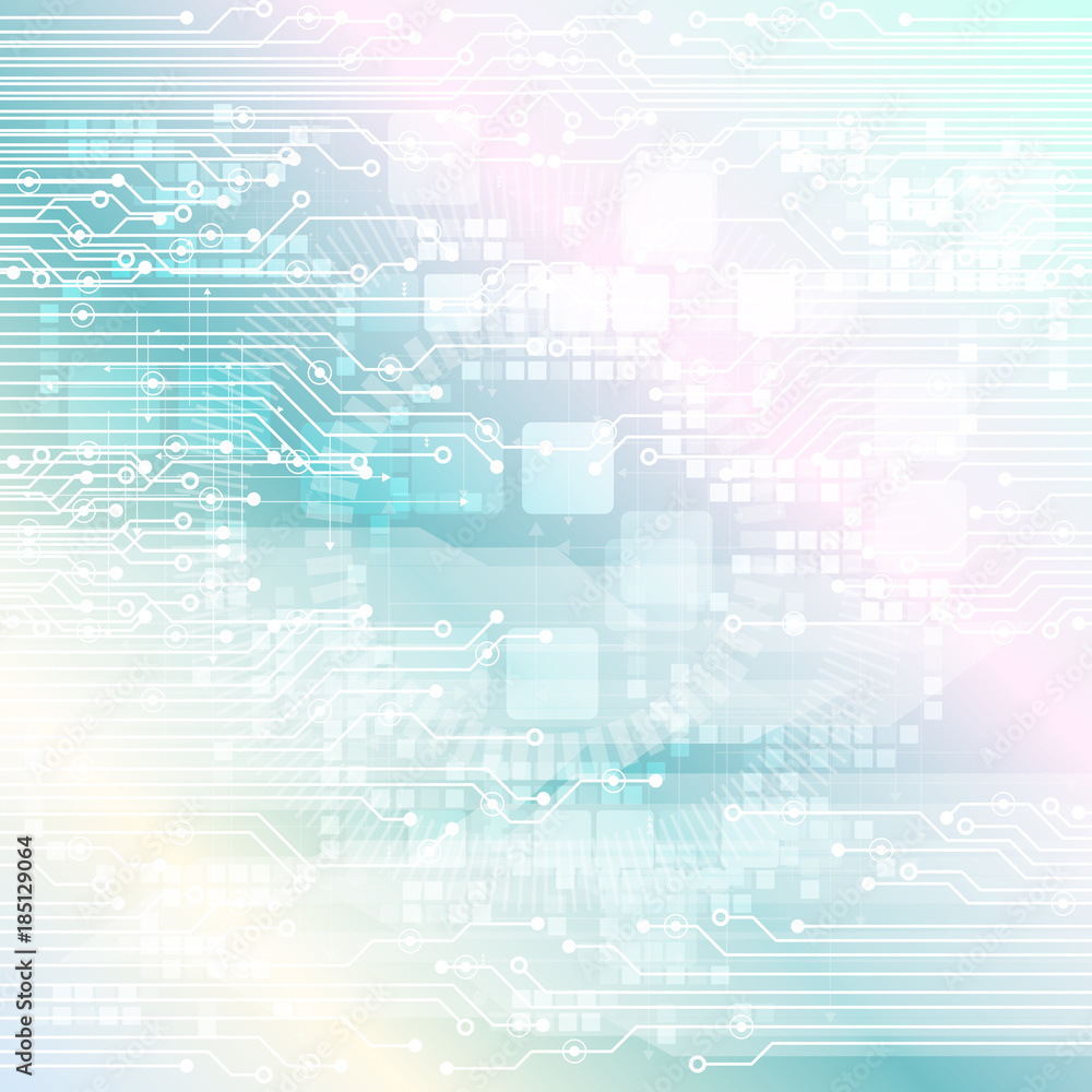 Abstract geometric technology background. Vector Illustration.