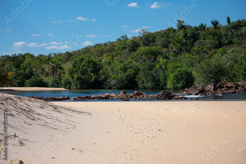 Rio Novo beaches in the region of the waterfall of the Velha Jalapao state park in Tocantins - Brazil © Rogerio