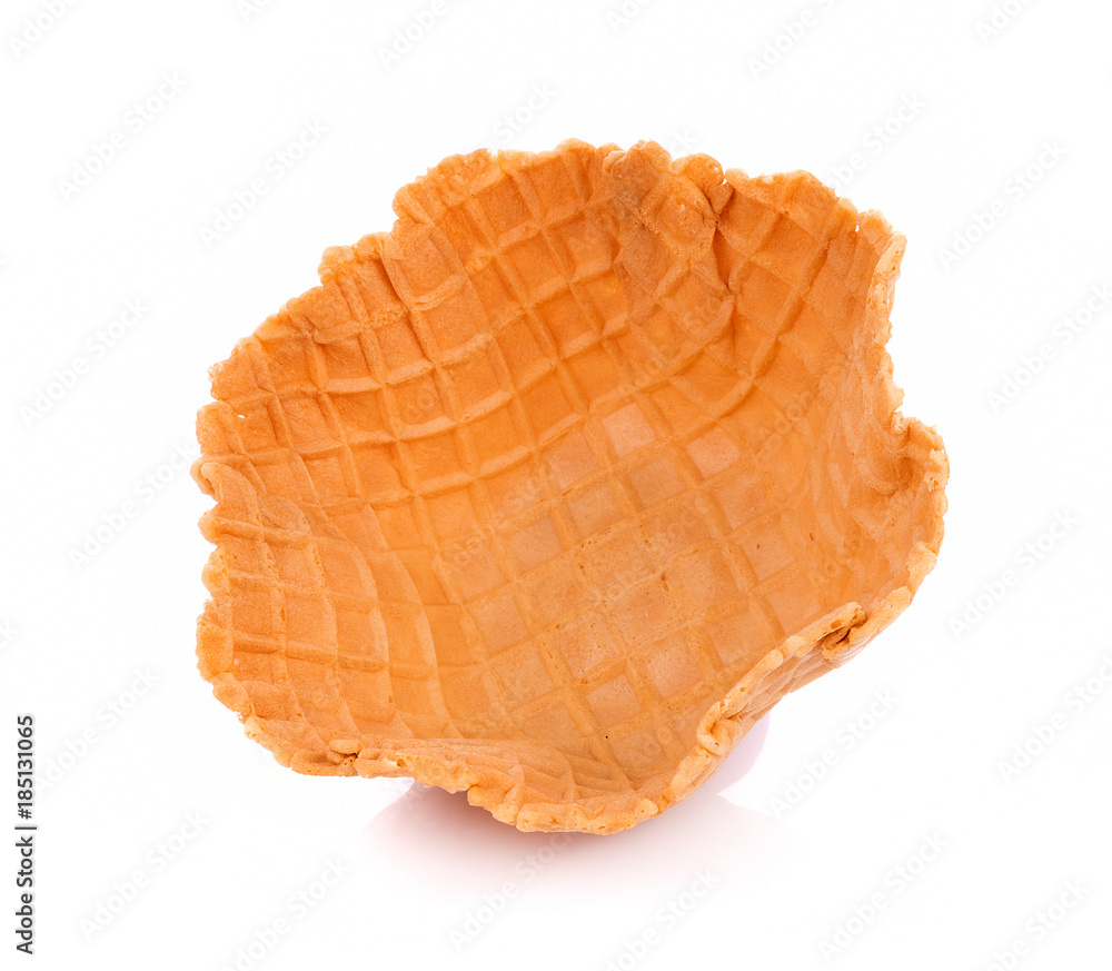 waffle bowl on white background waffle bowl on white background