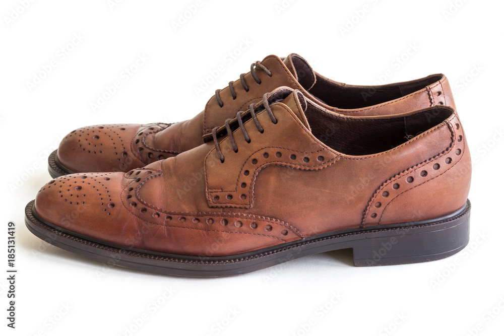 black clbrown classic men's shoes on a white background black clbrown classic men's shoes on a white background