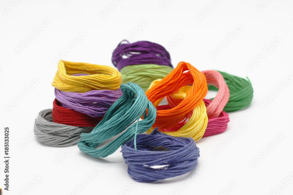 Colorful thread. yarns are available in many color.