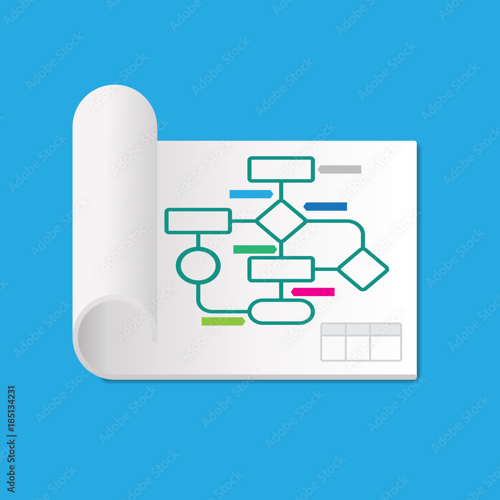 PrintProject planning icon,Document workflow chart. PrintProject planning icon,Document workflow chart.