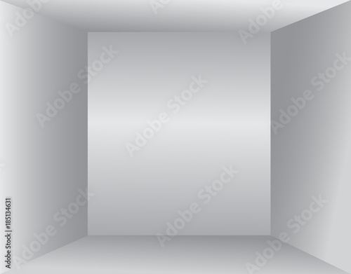 Empty white room space, interior for design and decoration. Vector illustration.