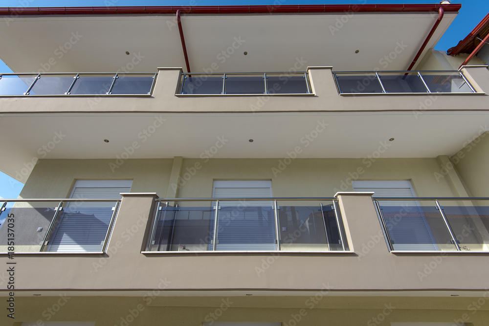 Obraz premium New houses, modern cottages in a street