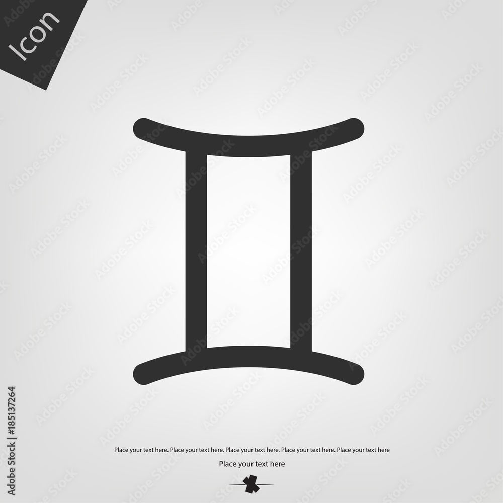 Gemini zodiac vector icon Gemini zodiac vector icon
