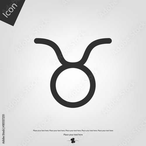 Taurus zodiac vector icon