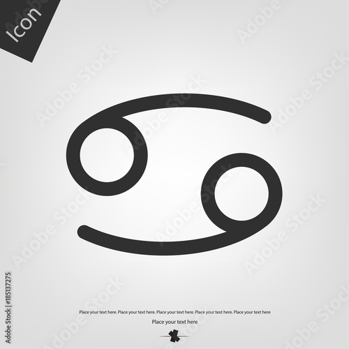 Cancer zodiac vector icon