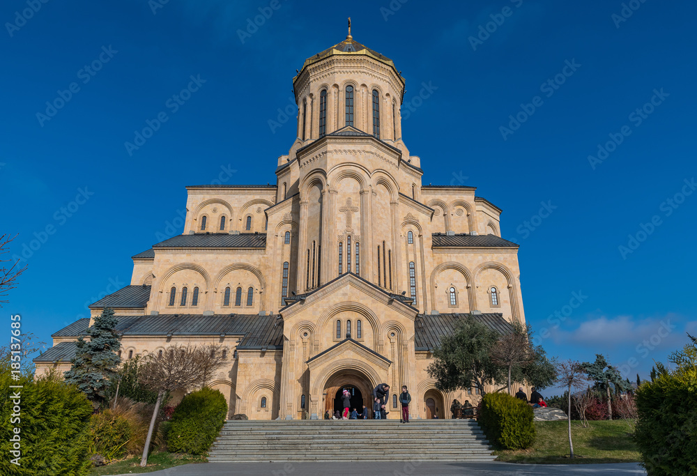 TBILISI, GEORGIA - DEC.10, 2017 : Holy Trinity Cathedral of Tbilisi
