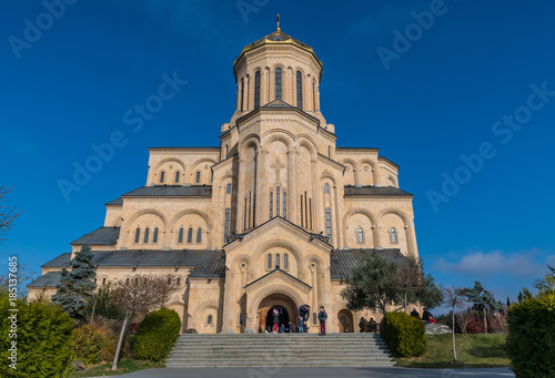 TBILISI, GEORGIA - DEC.10, 2017 : Holy Trinity Cathedral of Tbilisi