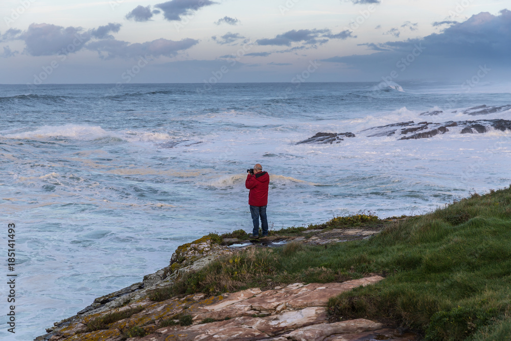 day of waves on Galician coasts