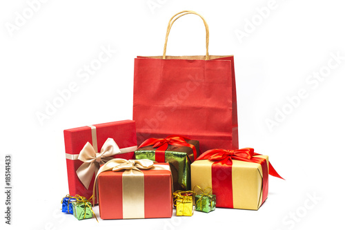 Gift boxes on background