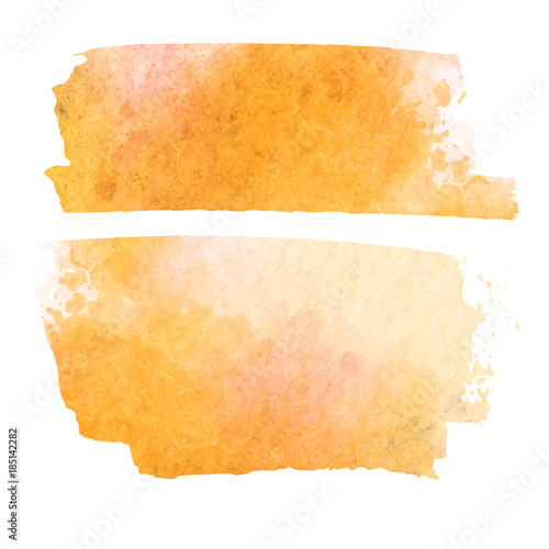 orange watercolor splotch vector painted background