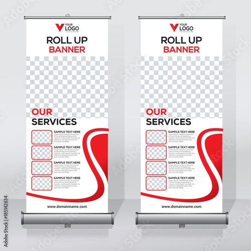 Roll up sale banner design template, abstract background, pull up design, modern x-banner, rectangle size.