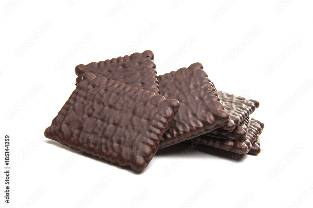cracker in chocolate glaze isolated cracker in chocolate glaze isolated
