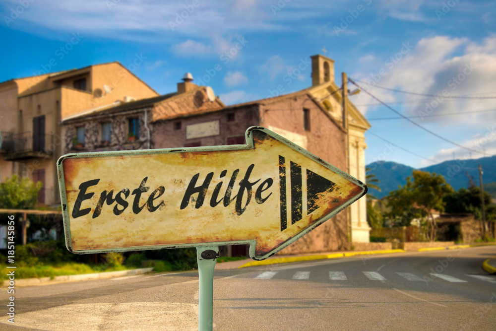 Obraz premium Schild 198 - Erste Hilfe