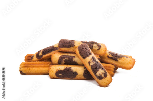 biscuit chocolate sticks isolated